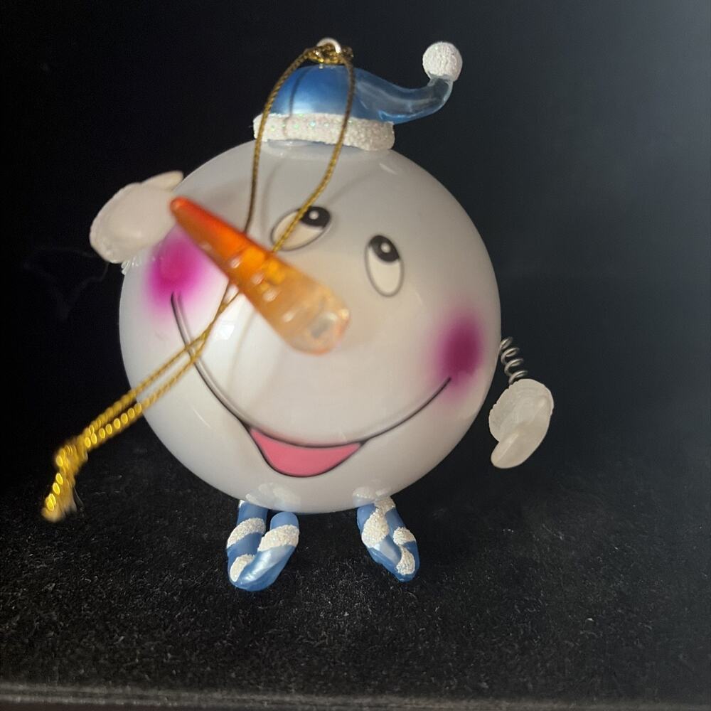 New Snowman Skier Ball Ornament 2 1/2" Round